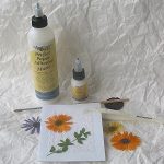 Pressing flowers for card making